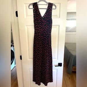 Realisation Par V Neck Midi Dress - M (100%% silk)